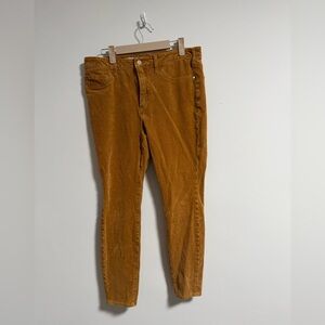 Pilcro and the Letterpress corduroy pants  -tan skinny high rise